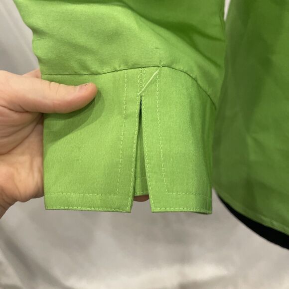 Silk Women’s size 10 Green Open Front Jacket Lined Evening - Picture 5 of 7